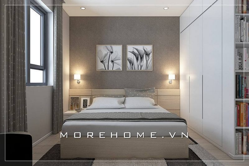 Giường ngủ nhà phố hiện đại được thiết kế theo phong cách tối giản, tập trung vào công năng sử dụng mang đến sự thoải mái cho người sử dụng